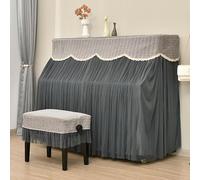 GNYVZXPLQ Housse pour Piano Droit, Upright Piano Cover 2 Layer Lace Cloth with Stool Multicolor Multiple Sizes(Elegant Casuki,Single Stool Cover 56cm*36cm)