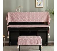 GNYVZXPLQ Housse pour Piano Droit, Upright Piano Half Cover 88 Keys Multicolor Multiple Sizes with Stool(Pink,Only Single Stool Cover (57 * 37cm))