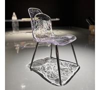 GNYVZXPLQ Lot de 2 tables d'appoint, chaises empilables en acrylique, multicolores, 48 x 58 x 82 cm (transparent)