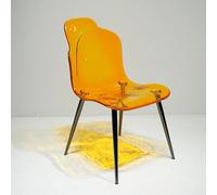GNYVZXPLQ Lot de 2 tables d'appoint empilables en acrylique - Multicolore - 48 x 58 x 82 cm - Orange