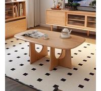 GNYVZXPLQ Table basse ovale en bois de caoutchouc multicolore (99,5-120,5 x 59,5 x 38,5 cm) (Log, 47,24" L x 23,62 l x 14,96 H (120 x 60 x 38 cm)