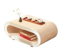 GNYVZXPLQ Table basse pliante multifonctionnelle japonaise en bambou avec espace de rangement pour le salon (80 x 50 x 35 cm)