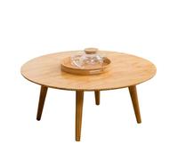 GNYVZXPLQ Table d'appoint ronde en bambou, table basse du milieu du siècle, naturel, plusieurs tailles (60 x 60 x 40 cm)