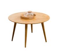 GNYVZXPLQ Table d'appoint ronde en bambou, table basse du milieu du siècle, naturel, plusieurs tailles (60 x 60 x 75 cm)