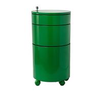 GNYVZXPLQ Table d'appoint, table de chevet ronde à 2/3 niveaux avec armoire de rangement et portes coulissantes, multicolore, plusieurs tailles (vert, 38,1 x 76,2 cm)
