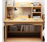 GNYVZXPLQ Table Informatique, Bureau Debout avec étagères de Rangement for Chambre et Salon, Multicolore, 80/100 cm(Natural,80 cm/31.5 in)