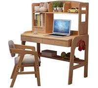GNYVZXPLQ Table Informatique, Bureau d'étude for Enfants en Bois Massif, Hauteur réglable, Rangement, tiroirs, Multicolore, Plusieurs Tailles(Wood Color,47.2inch)