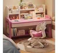 GNYVZXPLQ Table Informatique, Bureau d'étude, tiroirs, bibliothèque, Petit Espace, Bureau à Domicile, Multicolore, 39,4 x 23,6 x 41,7 Pouces(Pink)