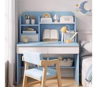 GNYVZXPLQ Table Informatique, Bureau d'ordinateur for étudiant, étagère de Rangement et tiroirs, Bleu et Rose, 39,4 x 21,7 x 48 Pouces(Pink)