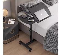 GNYVZXPLQ Table Informatique, Bureau Mobile for Ordinateur Portable, réglable en Hauteur, Pliable, en Forme de C, Blanc et Noir, Plusieurs Tailles(Black,31.5 * 15.7 * 35.4in)