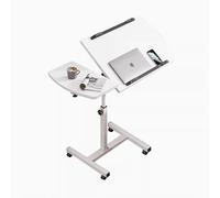 GNYVZXPLQ Table Informatique, Bureau Mobile for Ordinateur Portable, réglable en Hauteur, Pliable, en Forme de C, Blanc et Noir, Plusieurs Tailles(White,23.6 * 15.7 * 35.4in)