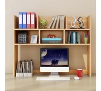 GNYVZXPLQ Table Informatique, Étagère de Bureau autoportante en Bois, Organiseur, Blanc Naturel, Noir, Plusieurs Tailles(Natural,31.5'')