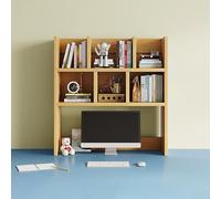 GNYVZXPLQ Table Informatique, Étagère de Bureau autoportante en Bois, Organiseur, Blanc Naturel, Noir, Plusieurs Tailles(Natural,27.6'')