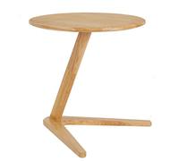 GNYVZXPLQ Table Informatique, Table d'appoint en Bois Massif en Forme de C - Salon, Chambre à Coucher, Bureau, Naturel/Noyer 50 x 49 x 50 cm(Natural)