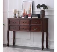 GNYVZXPLQ Table Pliante multifonctionnelle, Console de Style Ferme avec tiroirs, Table de canapé en Bois avec Grand Espace de Rangement for entrée, Salon, Chambre à Coucher(A,120cm/47in)