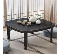 GNYVZXPLQ Table Pliante multifonctionnelle, Table Basse Japonaise carrée Pliable for Salon, Chambre à Coucher, décoration d'intérieur(Black,31.5'')