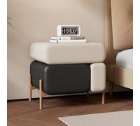 GNYVZXPLQ Table pliante multifonctionnelle, table de chevet créative, table de chevet moderne avec cuir, table d'appoint moderne pour chambre à coucher, salon, étude (A, 40 x 40 x 50 cm)