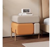 GNYVZXPLQ Table pliante multifonctionnelle, table de chevet créative, table de chevet moderne avec cuir, table d'appoint moderne pour chambre à coucher, salon, étude (E, 40 x 40 x 50 cm)