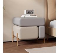 GNYVZXPLQ Table pliante multifonctionnelle, table de chevet créative, table de chevet moderne avec cuir, table d'appoint moderne pour chambre à coucher, salon, étude (D, 50 x 40 x 50 cm)