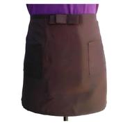 GNYVZXPLQ Tablier à taille mi-courte Tablier court demi-taille 2 poches multicolores for serveur, bar, café(Coffee)