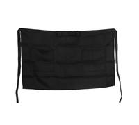 GNYVZXPLQ Tablier à taille mi-courte Tablier de taille mi-court multicolore avec poche serveuse serveur cuisine café pub(Black)
