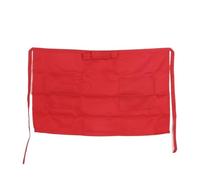GNYVZXPLQ Tablier à taille mi-courte Tablier de taille mi-court multicolore avec poche serveuse serveur cuisine café pub(Red)