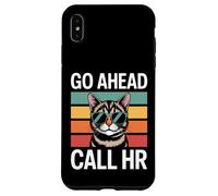 Go Ahead Call HR Lunettes de Soleil rétro sarcastiques Motif Chat Coque pour iPhone XS Max
