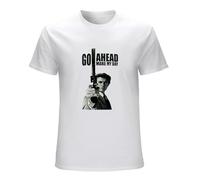 Go Ahead Make My Day T-Shirt Clint Eastwood Dirty Harry Movie Punk Mens Tee Top White M