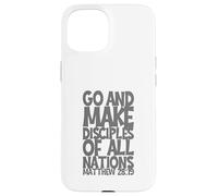 Go and Make Disciples of All Nation Matthew 28:19 Effet 3D Coque pour iPhone 15