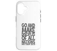 Go and Make Disciples of All Nation Matthew 28:19 Effet 3D Coque pour iPhone 16