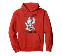 Go Away I'm Reading a Book Dragon Books and Dragons Bookish Sweat à Capuche
