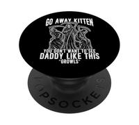 Go Away Kitten, drôle de Bootleg Daddy Sigma Wolf PopSockets PopGrip Adhésif
