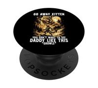 Go Away Kitten, Funny Bootleg Daddy Sigma Wolf Hurlant Moon PopSockets PopGrip Adhésif