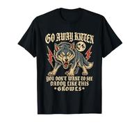 Go Away Tatouage de Chaton Loup Blackletter Tattoo Daddy T-Shirt