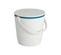 Go Bar Glacière, Jardin Plage Pique-Nique Camping Extérieur, 36x 36 x 30 cm,5H 16L, Blanc/ bleu (246855)