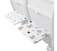 Go-Be Sleeves The Go-Be Lot de 2 couvre-plateaux d'avion pour enfants, ABC et Jungle Fun