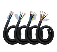 GO BEYOND YOURSEIF 18AWG Câble D'alimentation 2/3/4/5 Conducteurs,Conducteur En Cuivre Sans Oxygène,Câble Flexible Pour Pompe Submersible,Étanche Robuste Pour Puits Profonds Usage Extérieur(4C,8AWG)
