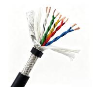GO BEYOND YOURSEIF Câble Blindé 10 Conducteurs 0.2/0.3/0.5/0.75/1.0mm² Paire Torsadée Flexible Conducteur En Cuivre Pour Chaîne Porte-Câbles Contrôle Industriel(0.2mm²(24AWG)-10C,100FT)