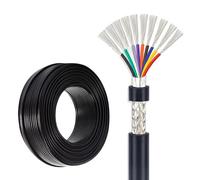 GO BEYOND YOURSEIF Câble Blindé 10 Conducteurs 18 AWG UL2464, Fils Étamés 28-16 AWG, Gaine PVC Flexible 160Ft Blindage EMI Pour Alimentation Basse Tension, Signal Et Transmission Données(100ft,26AWG)