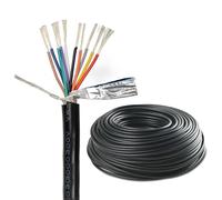GO BEYOND YOURSEIF Câble Blindé 10 Conducteurs 26 À 16 AWG, Cuivre Étamé À Double Protection, Gaine PVC, Fil De Commande Basse Tension, 15 M 30 M 60 M 100 M(30ft,18AWG-10C)