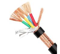 GO BEYOND YOURSEIF Câble Blindé 4 Conducteurs 0.3mm²-2.5mm² Cuivre Câble de Signal et Contrôle Flexible Isolation PVC Basse Tension(22 AWG(0.3mm²),165FT)