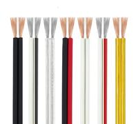 GO BEYOND YOURSEIF Câble D'alimentation Parallèle 2 Conducteurs 50m 14-22AWG/0,3-1,5mm² Cuivre Pur/Cuivre Étamé, PVC Retardatrice Flamme, Flexible Pour Rubans LED & Câblage CCTV(Gold,20A)