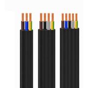 GO BEYOND YOURSEIF Câble Plat Flexible De Commande 3/4/5 Conducteurs 0.75/1/1.5/2.5/4mm² Cuivre Sans Oxygène, Isolation PVC, -15°C À 80°C, Câble D’Alimentation Pour Grue(4C,320FT_14AWG(2.5MM²))