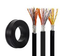 GO BEYOND YOURSEIF Fil De Bus Servo Blindé À Paire Torsadée 28AWG, Câble Commande IO Flexible UL20276, 10/20/26/34/40/50 Cœurs, Fils Cuivre Étamés Basse Tension Flexibles 30V For L'industrie(65ft,20C)