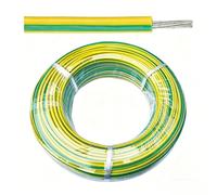 GO BEYOND YOURSEIF Fil Silicone Haute Température 0.5/1.5/2.5/4/6/10mm² Fil De Terre Jaune Vert Cuivre Étamé Câble Électrique Flexible Résistant Chaleur(18AWG(0.75mm²))