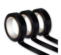 GO BEYOND YOURSEIF Lot De 3 Rubans Isolants Noirs Et Blancs De Qualité Supérieure, Ignifuges, Résistants Aux Hautes Températures, For L'intérieur Et L'extérieur, 90 X 198 M(Black)