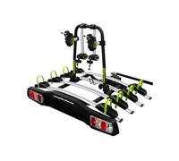 GO BIKER Pro Z4 Porte-vélos pour 4 vélos - Attelage avec Levier - Système de Sécurité - Châssis Acier/Aluminium - Supporte 15kg par Rail