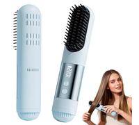 Go Brush Pro Brosse à lisser sans fil avec réglage à air froid, affichage LED à 3 températures, chauffage rapide et ionique négatif, brosses chauffantes rechargeables pour voyage portable et soins