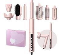 Go Brush Pro Mini brosse à lisser sans fil électrique anti-brûlure avec écran LED rechargeable pour tous les types de cheveux