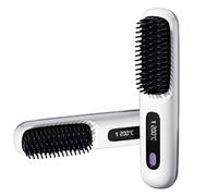 Go Brush Pro Mini brosse à lisser sans fil électrique anti-brûlure avec écran LED rechargeable pour tous les types de cheveux